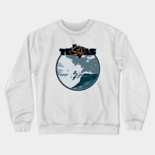 Texas-Style Surfer in neutral colors Crewneck Sweatshirt